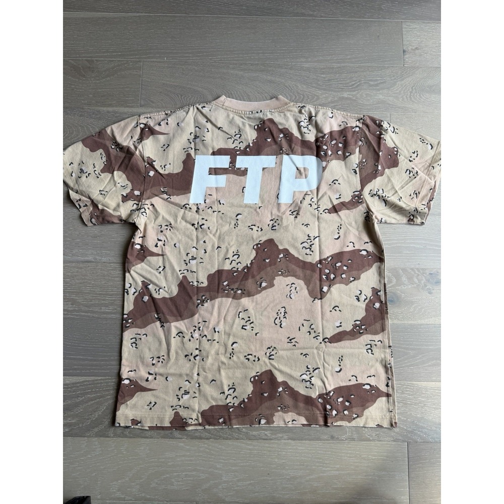 FTP Desert Camo Logo 15 Year Anniversary Tee Mens Large Brown Camouflage T-Shirt